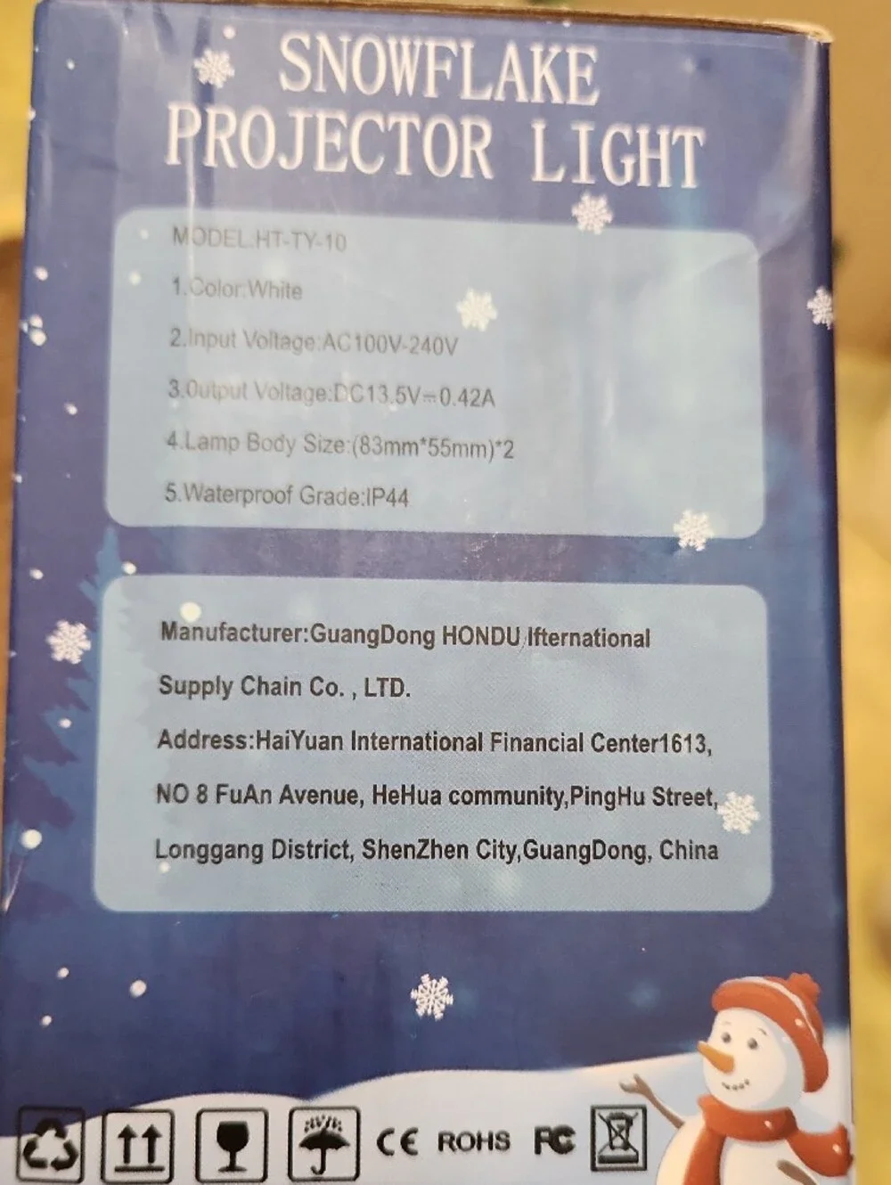 Snowflake Projector Light